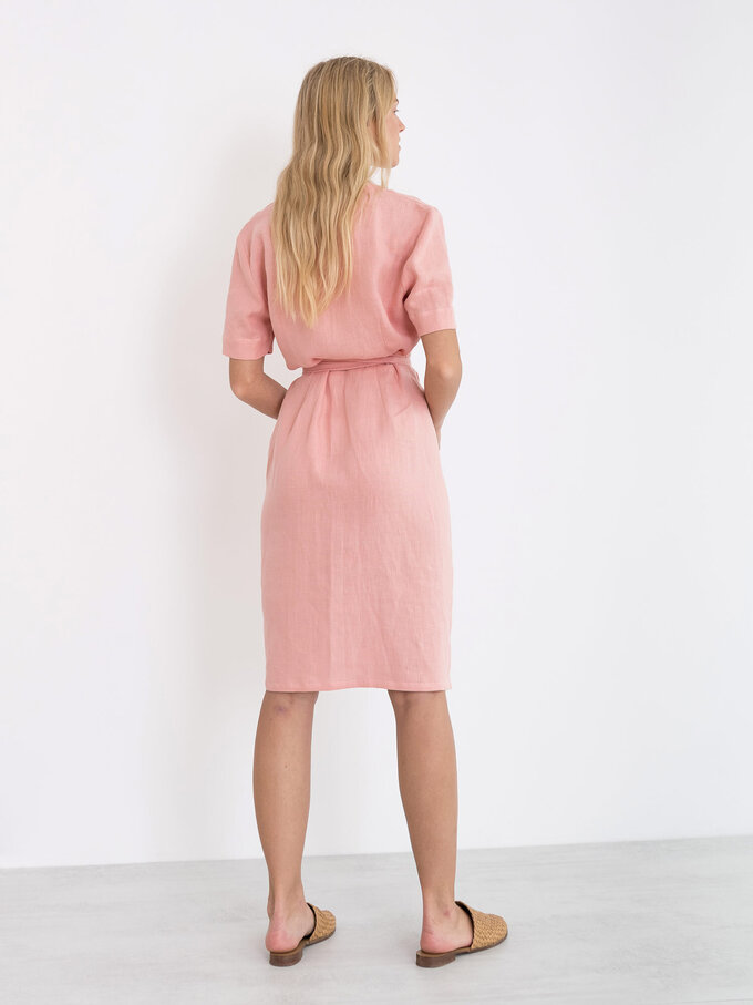 Bild 5 von BRIGITTE Leinenwickelkleid in Pink spanish, you can also choose other colors above von ALBERALKIRK
