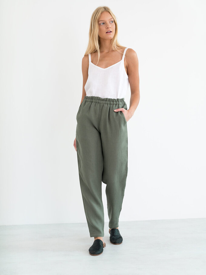 Bild 4 von BRINLEY Leinenhose in Sage green, you can also choose other colors above von ALBERALKIRK