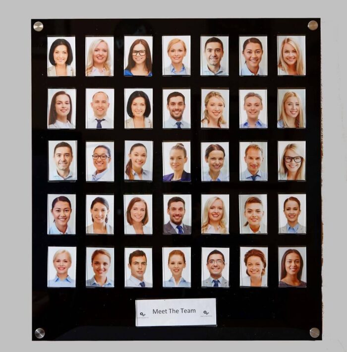 Acrylic Staff Photo Board
