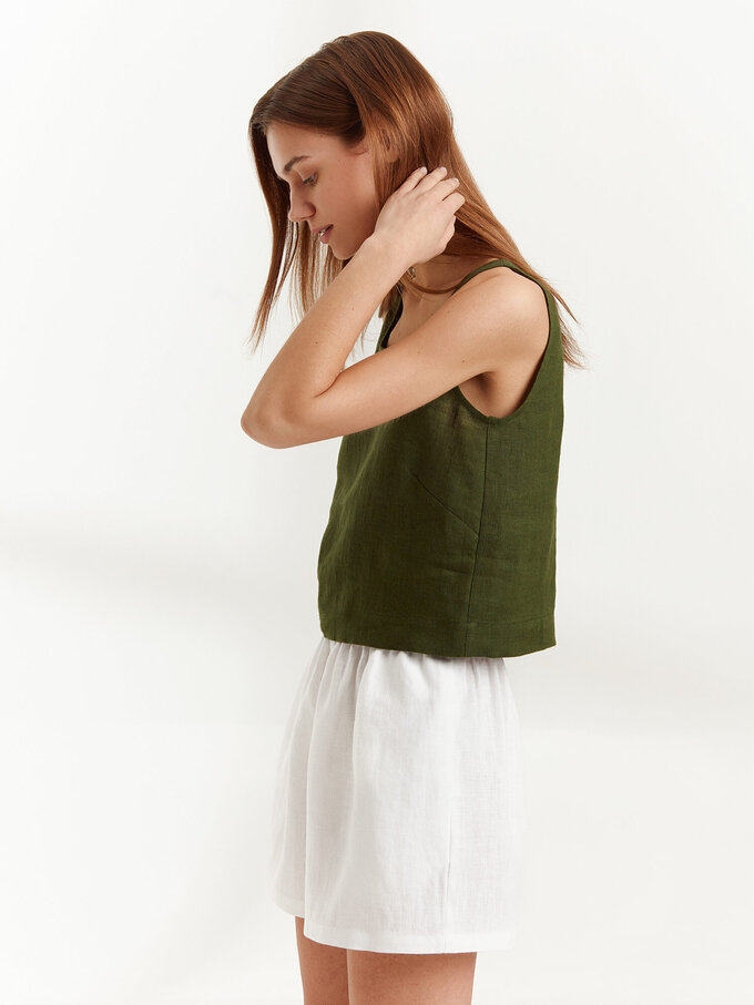 Bild 2 von CALI Leinen Tanktop in Forest green, you can also choose other colors above von ALBERALKIRK