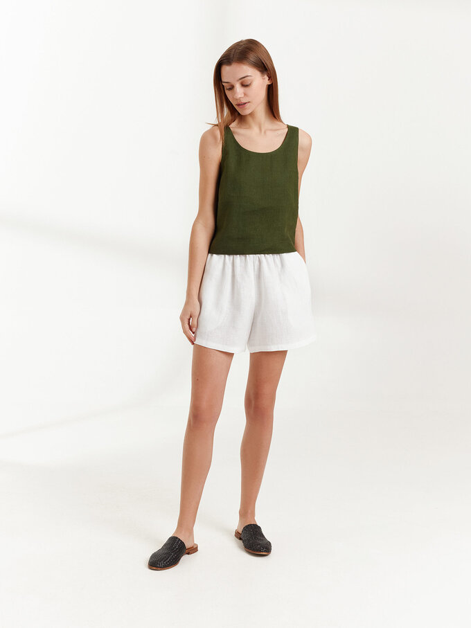 Bild 4 von CALI Leinen Tanktop in Forest green, you can also choose other colors above von ALBERALKIRK