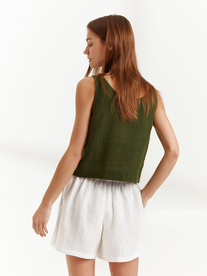 Bild 5 von CALI Leinen Tanktop in Forest green, you can also choose other colors above von ALBERALKIRK