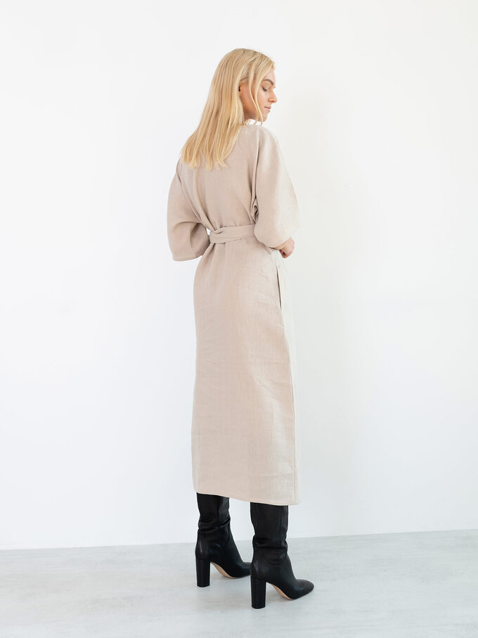 Bild 6 von CLEMENTINE Leinenmidikleid in Beige, you can also choose other colors above von ALBERALKIRK
