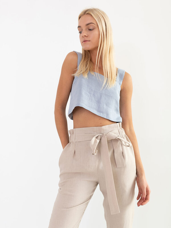 Bild 1 von DAHLIA - Kurzes Leinentop mit weiten Trägern in von Love and Confuse