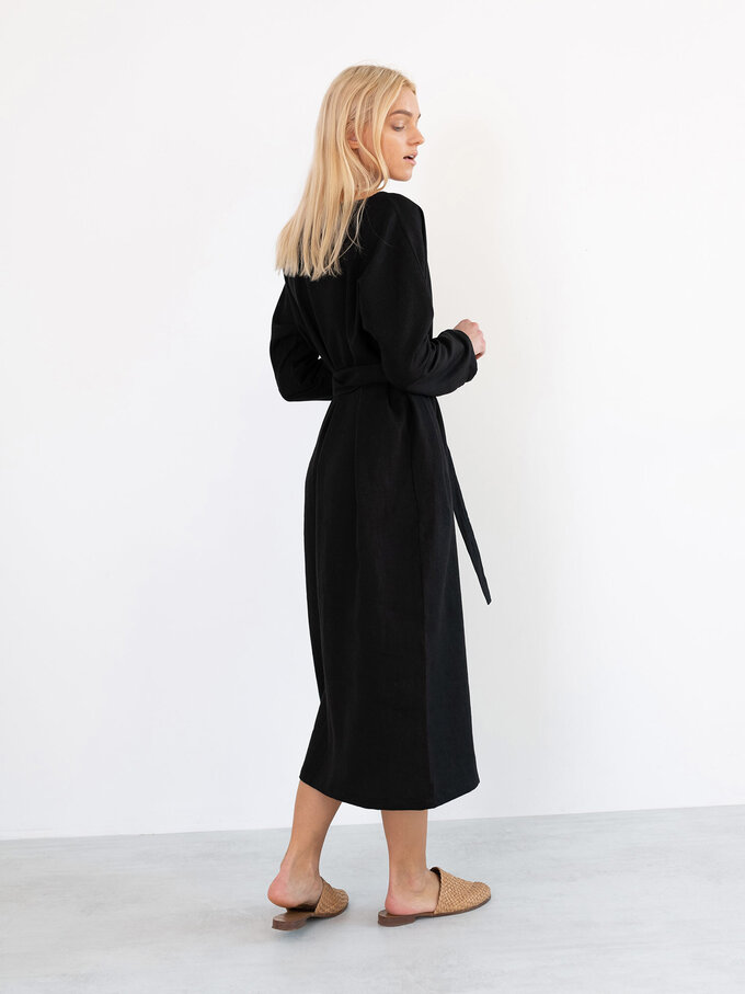 Image 5 of DAWN Linen Maxi Dress in Black from ALBERALKIRK
