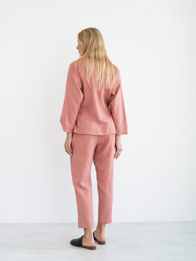 Bild 6 von DELILAH Leinen-Kimonojacke in Salmon pink, you can also choose other colors above von ALBERALKIRK