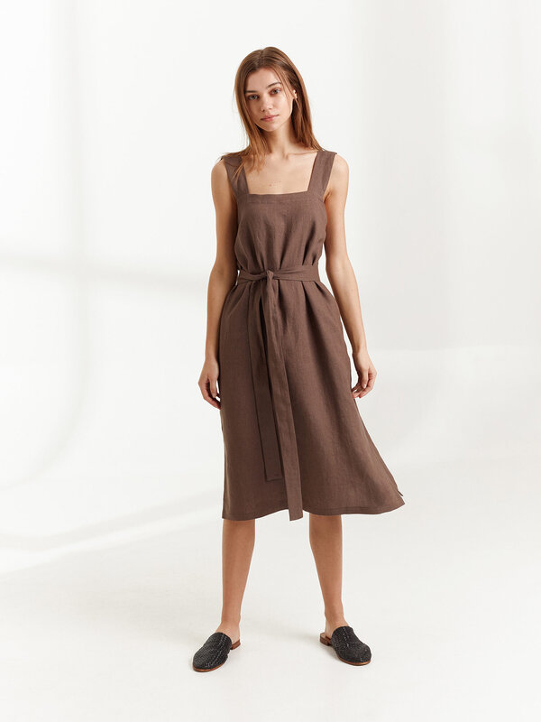Bild 1 von ELLIDY Leinenkleid mit breiten Trägern in von Love and Confuse