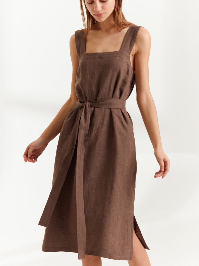 Bild 2 von ELLIDY Leinenkleid mit breiten Trägern in von ALBERALKIRK