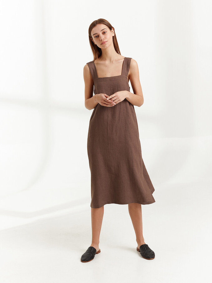 Bild 4 von ELLIDY Leinenkleid mit breiten Trägern in von ALBERALKIRK