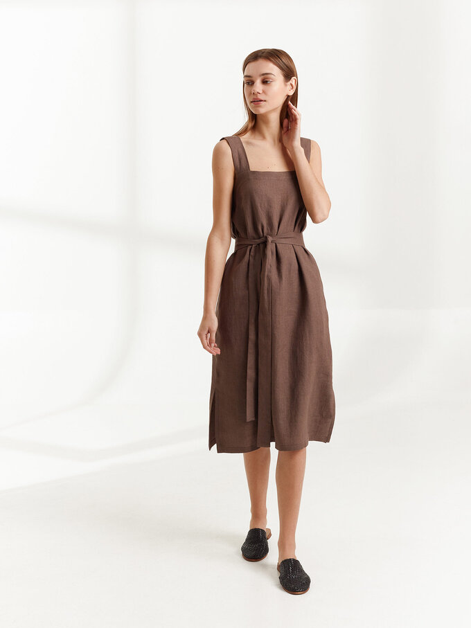 Bild 5 von ELLIDY Leinenkleid mit breiten Trägern in von ALBERALKIRK