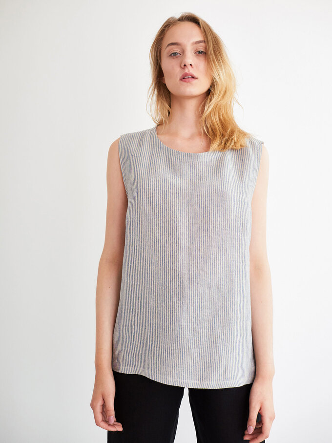 Bild 2 von HARPER Leinen Tanktop in Stripe, you can also choose other colors above von ALBERALKIRK