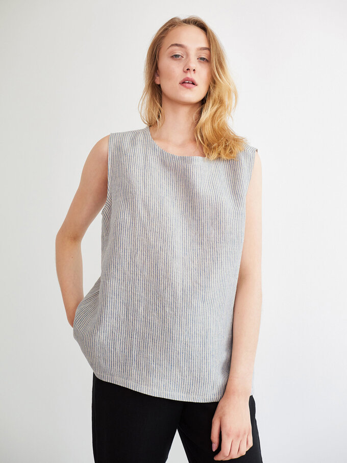 Bild 3 von HARPER Leinen Tanktop in Stripe, you can also choose other colors above von ALBERALKIRK