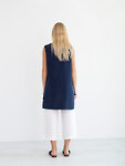 Bild 6 von HEATHER - Asymmetrisches Leinen-Tunika-Top in Navy blue, you can also choose other colors above von ALBERALKIRK