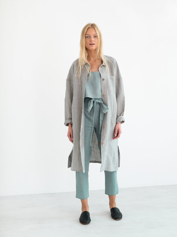 Bild 1 von IRIS Leinen Hemdblusenkleid in Stripe, you can also choose other colors above von Love and Confuse