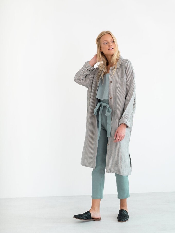 Bild 3 von IRIS Leinen Hemdblusenkleid in Stripe, you can also choose other colors above von ALBERALKIRK