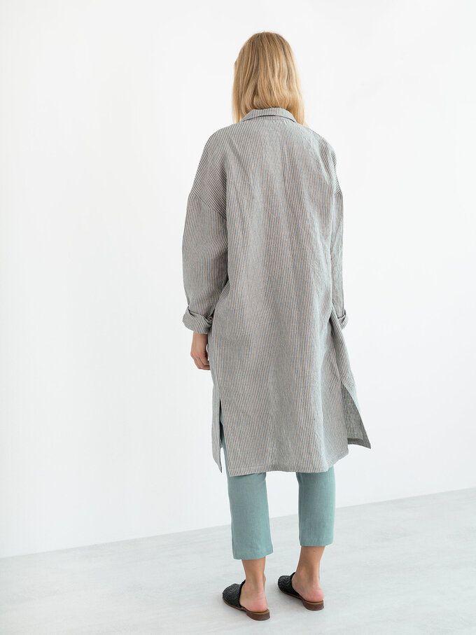 Bild 5 von IRIS Leinen Hemdblusenkleid in Stripe, you can also choose other colors above von ALBERALKIRK