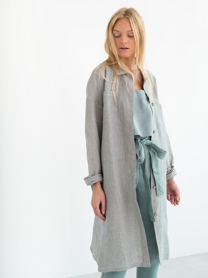 Bild 6 von IRIS Leinen Hemdblusenkleid in Stripe, you can also choose other colors above von ALBERALKIRK