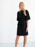 Image 3 of ISABEL Linen Dress in Black from ALBERALKIRK