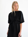Image 5 of ISABEL Linen Dress in Black from ALBERALKIRK