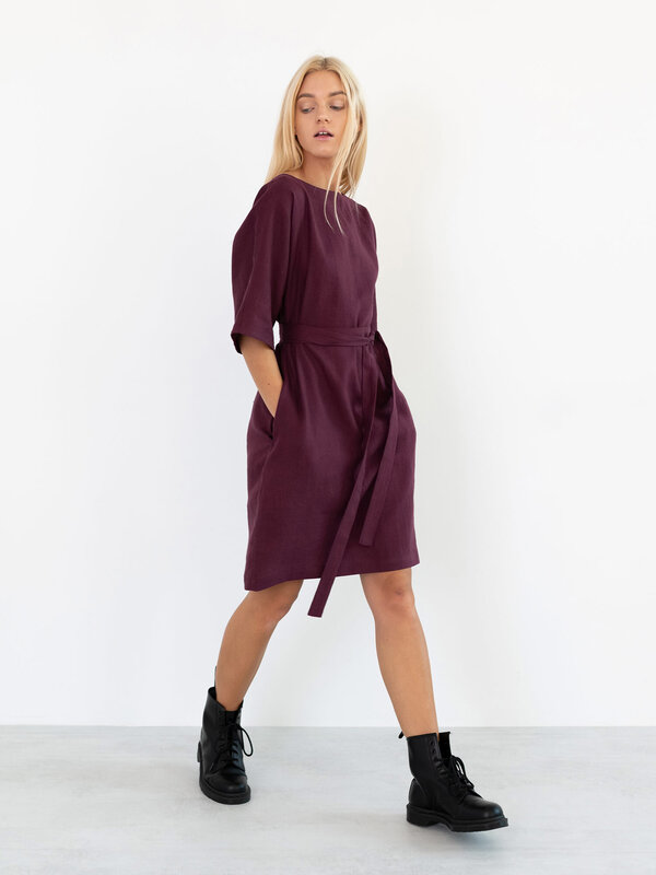Bild 1 von ISABEL Leinenkleid in Eggplant, you can also choose other colors above von Love and Confuse