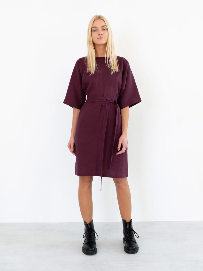 Bild 2 von ISABEL Leinenkleid in Eggplant, you can also choose other colors above von ALBERALKIRK