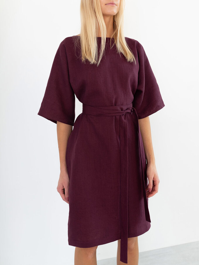 Bild 3 von ISABEL Leinenkleid in Eggplant, you can also choose other colors above von ALBERALKIRK