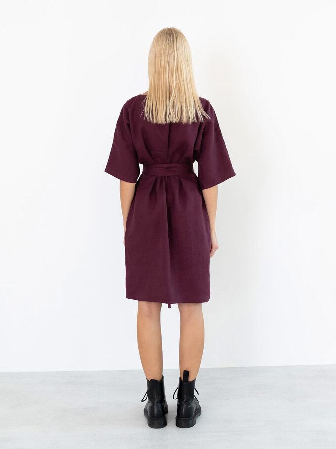 Bild 5 von ISABEL Leinenkleid in Eggplant, you can also choose other colors above von ALBERALKIRK