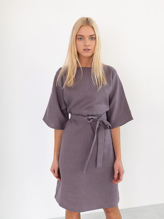Bild 2 von ISABEL Leinenkleid in Lavender violet, you can also choose other colors above von ALBERALKIRK