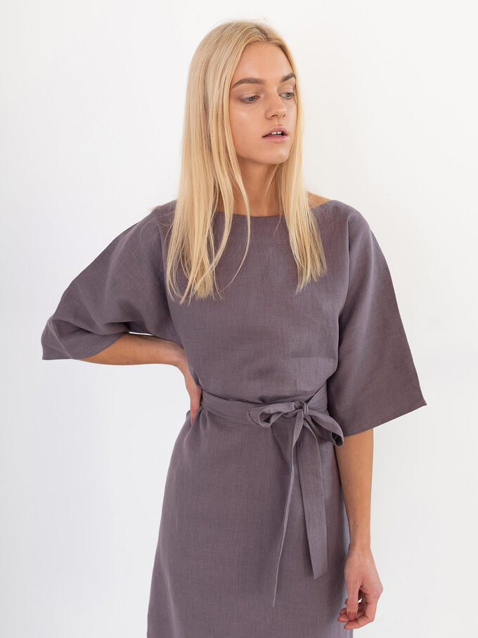 Bild 3 von ISABEL Leinenkleid in Lavender violet, you can also choose other colors above von ALBERALKIRK