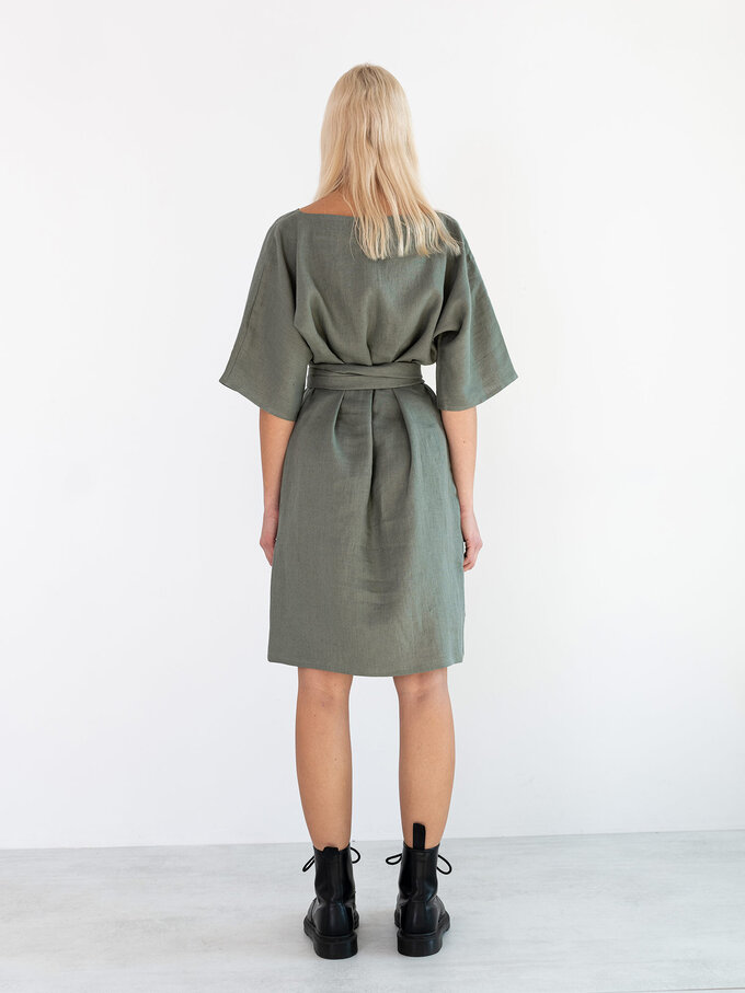 Bild 6 von ISABEL Leinenkleid in Sage green, you can also choose other colors above von ALBERALKIRK