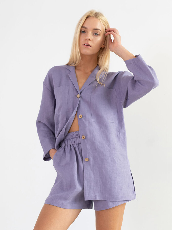 Bild 1 von ISLA - Hochgeschnittene Leinen Shorts in Violet tulip, you can also choose other colors above von ALBERALKIRK