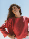 Bild 3 von IVY - Locker Geschnittenes, Kurzes Leinentop in Raspberry, you can also choose other colors above von ALBERALKIRK