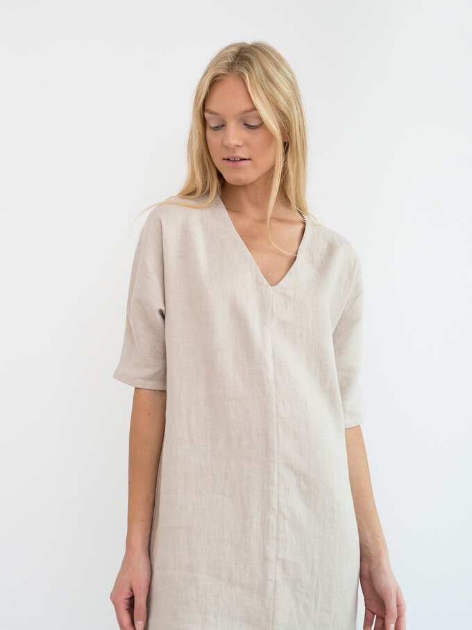 Bild 4 von JASMINE Leinenkleid in Beige, you can also choose other colors above von ALBERALKIRK