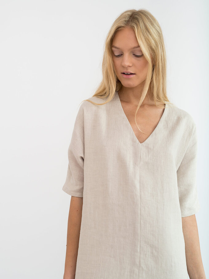 Bild 5 von JASMINE Leinenkleid in Beige, you can also choose other colors above von ALBERALKIRK