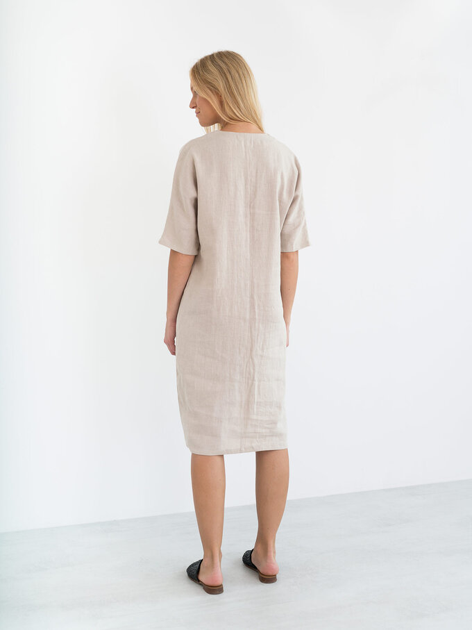 Bild 6 von JASMINE Leinenkleid in Beige, you can also choose other colors above von ALBERALKIRK