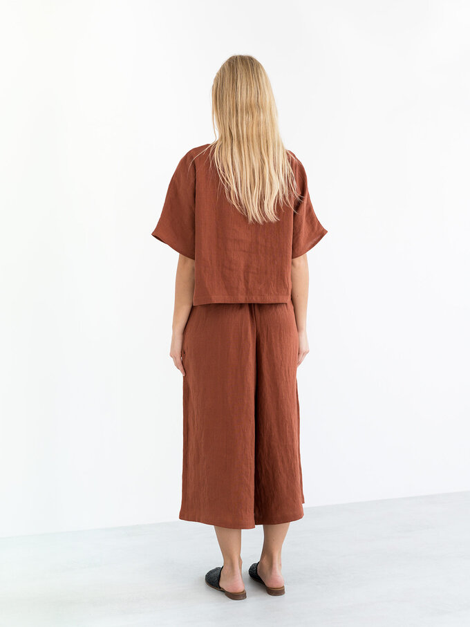 Bild 6 von JAYDEN Leinen Culotte in Rust, you can also choose other colors above von ALBERALKIRK