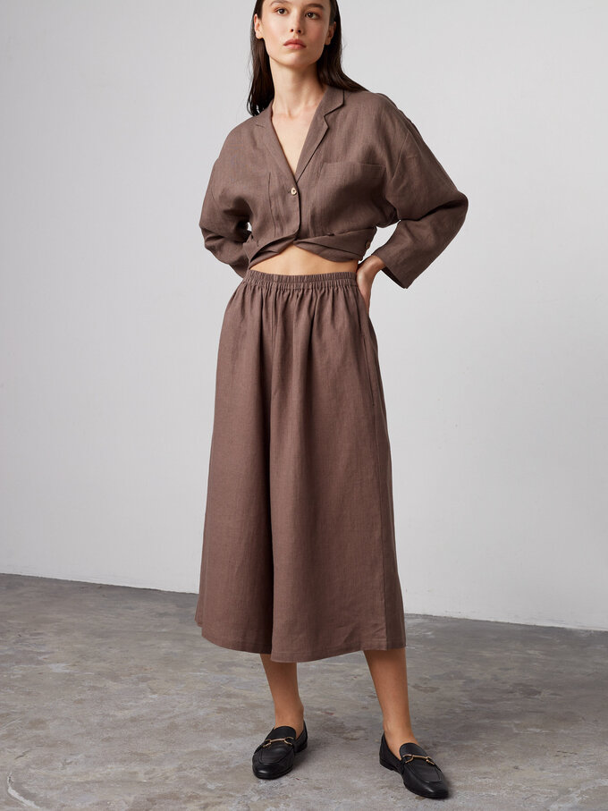 Bild 5 von JAYDEN Leinen Culotte in Cocoa, you can also choose other colors above von ALBERALKIRK