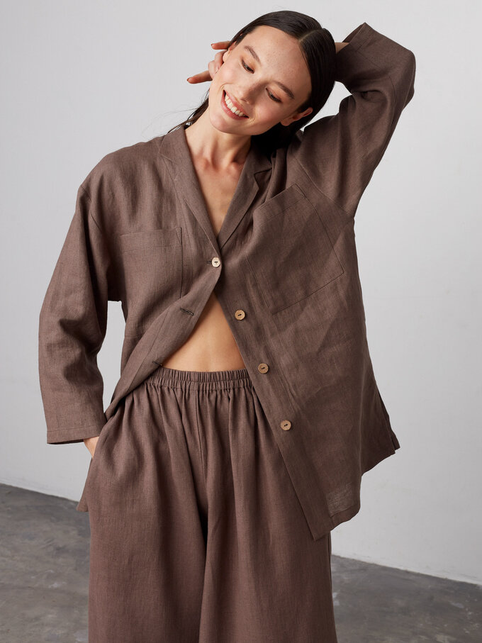 Bild 4 von JAYDEN Leinen Culotte in Cocoa, you can also choose other colors above von ALBERALKIRK