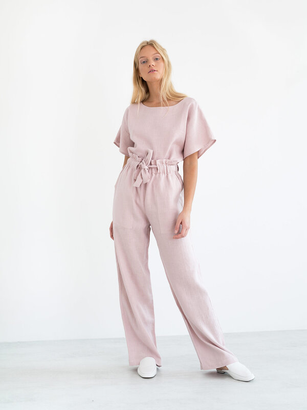 Bild 1 von JULIET - Weit geschnittene Leinenhose in Apple blossom, you can also choose other colors above von Love and Confuse