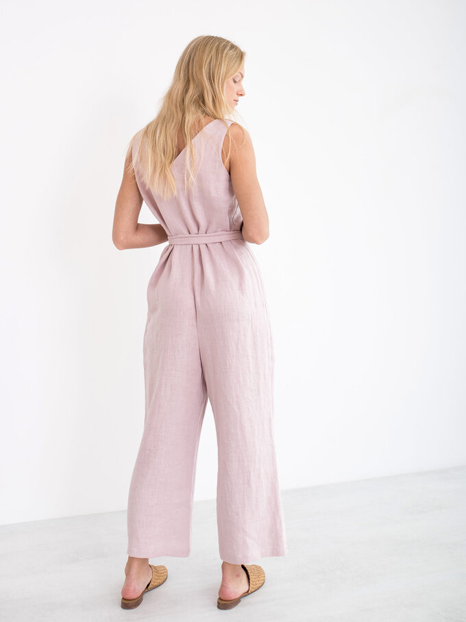 Image 5 of MADELINE Linen Jumpsuit in Apple Blossom from ALBERALKIRK