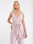 Image 2 of MADELINE Linen Jumpsuit in Apple Blossom from ALBERALKIRK