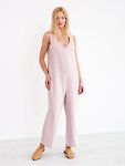 Image 3 of MADELINE Linen Jumpsuit in Apple Blossom from ALBERALKIRK