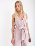 Image 6 of MADELINE Linen Jumpsuit in Apple Blossom from ALBERALKIRK