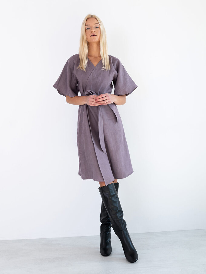 Bild 5 von MARY Leinen Wickelkleid in von ALBERALKIRK