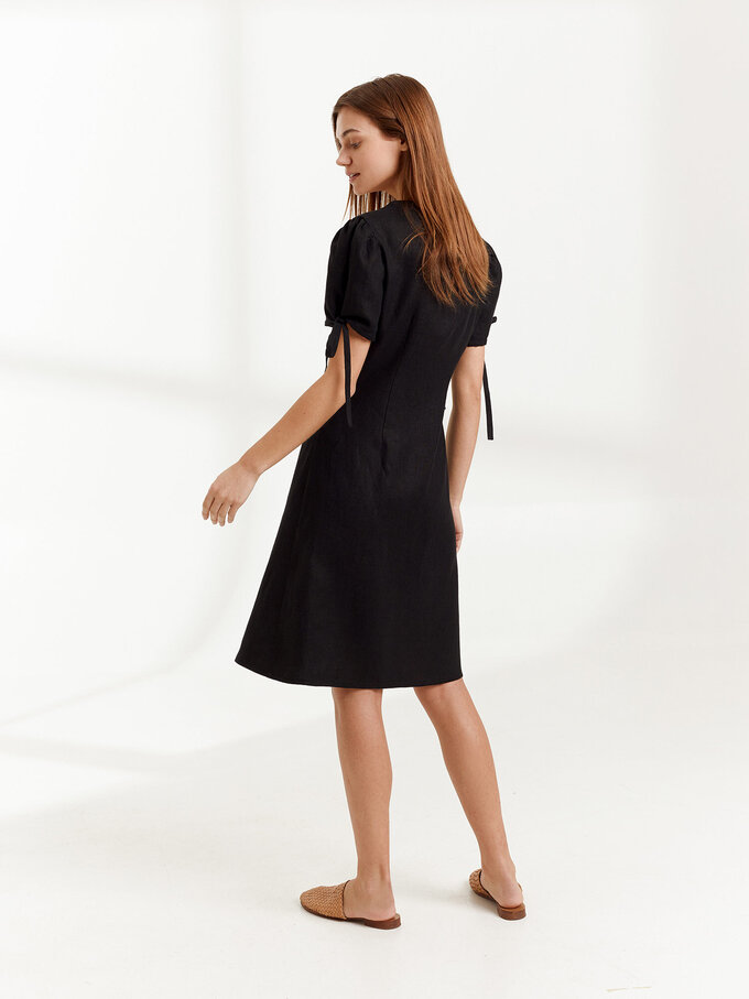 Bild 6 von MONICA Leinen-Hemdblusenkleid in Black, you can also choose other colors above von ALBERALKIRK