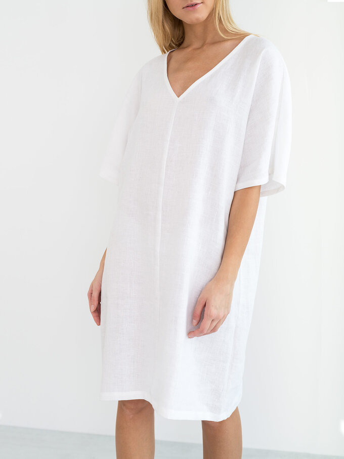 Bild 4 von PEONY Leinenkleid in White, you can also choose other colors above von ALBERALKIRK