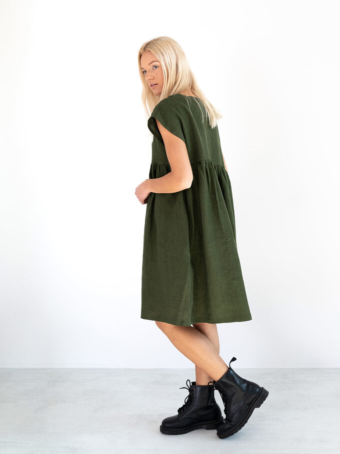 Bild 3 von POPPY Leinenkleid in Forest green, you can also choose other colors above von ALBERALKIRK