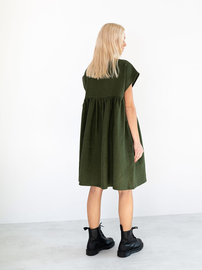 Bild 4 von POPPY Leinenkleid in Forest green, you can also choose other colors above von ALBERALKIRK