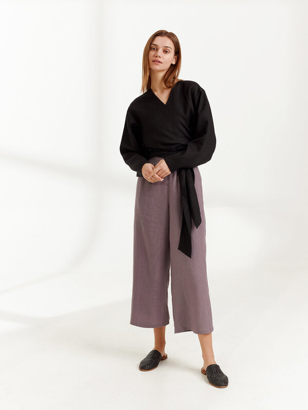 Bild 1 von RILEY - Hochgeschnittene Leinenhose mit weitem Bein in von Love and Confuse