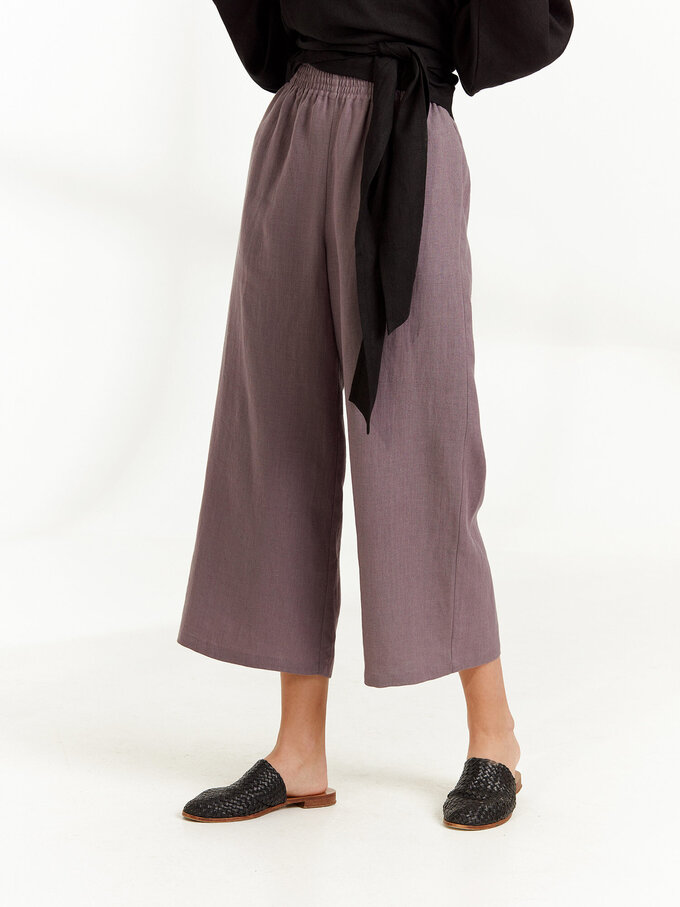 Bild 4 von RILEY - Hochgeschnittene Leinenhose mit weitem Bein in von ALBERALKIRK